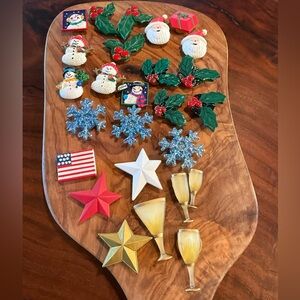 Holiday Plastic Resin Button Covers